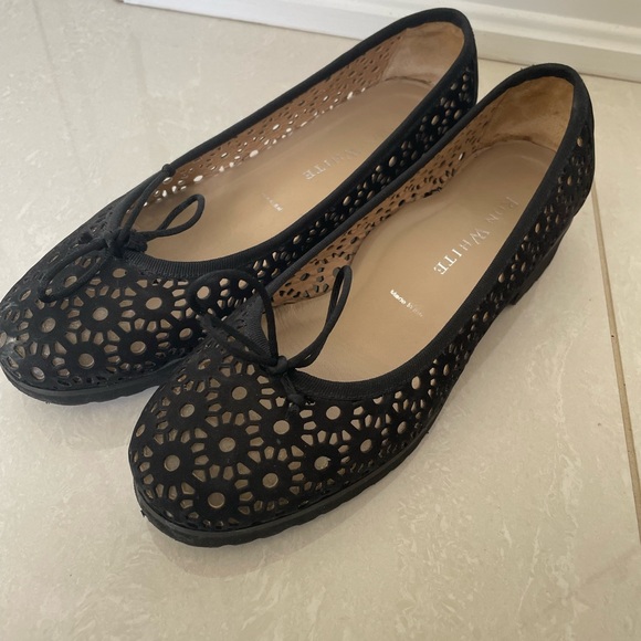 Ron White Gaila Floral Black Flats - Size 7.5 - Picture 2 of 4